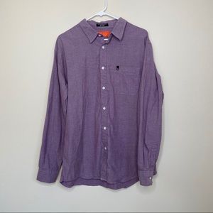 Matix Purple Long Sleeve Button Down Cotton Shirt